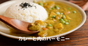 投稿についてもっと詳しく カレーと肉のハーモニー