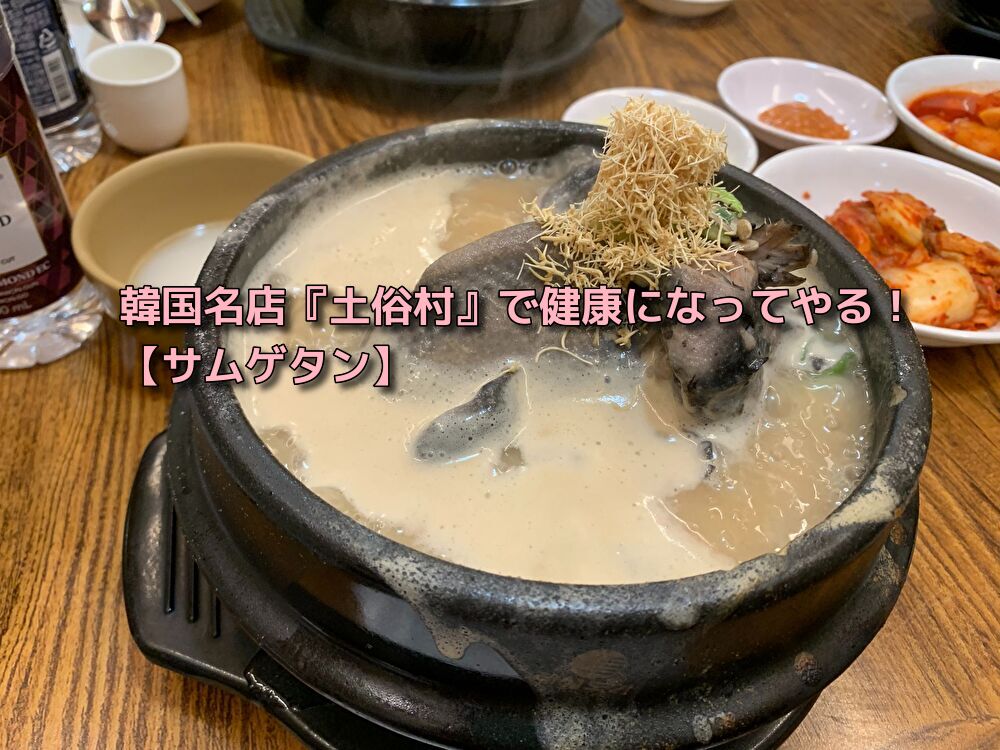あなたが現在見ているのは 韓国名店『土俗村』で健康になってやる！【サムゲタン】