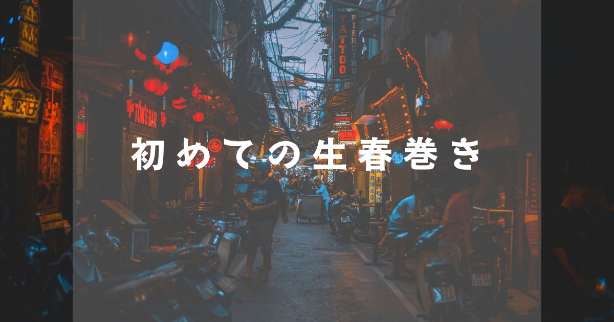 あなたが現在見ているのは 初めての生春巻き
