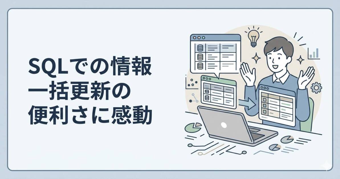 投稿についてもっと詳しく SQLでの情報一括更新の便利さに感動